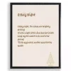 O Holy Night Black Framed Wall Plaque