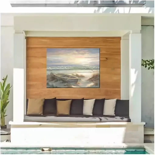 Old Rowboat Outdoor Canvas Art Print