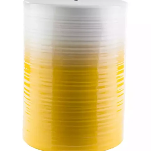 Ombre Yellow Ripple Accent Table