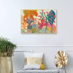 On the Veranda Framed Canvas Art Print
