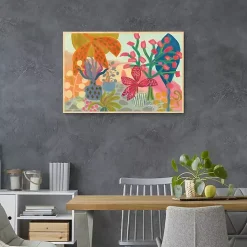 On the Veranda Framed Canvas Art Print