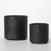 Onyx Textured Ceramic Footed Planters, Set of 2