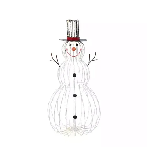 Open Frame Metal LED Snowman