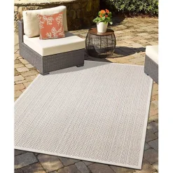 Orange Coral Woven Outdoor Throw Pillow