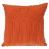Orange Curved Stripes Pillow