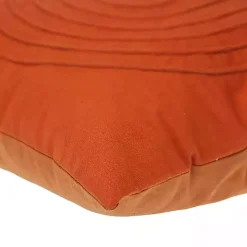 Orange Curved Stripes Pillow