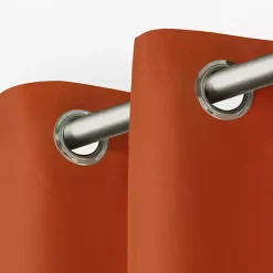 Orange Eliza Outdoor Curtain Panel Set, 84 in.