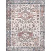 Orange Global Motif Washable Area Rug, 3x5
