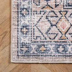 Orange Global Motif Washable Runner