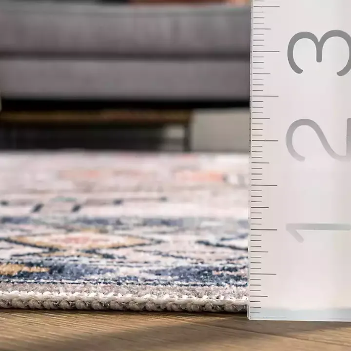 Orange Global Motif Washable Runner