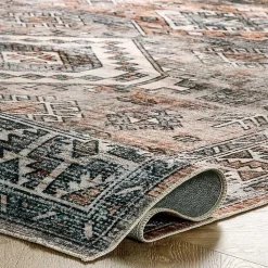 Orange Global Pattern Washable Runner