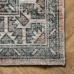 Orange Global Pattern Washable Runner