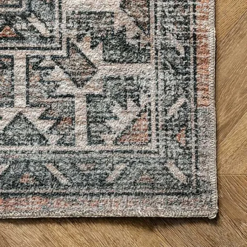Orange Global Pattern Washable Runner
