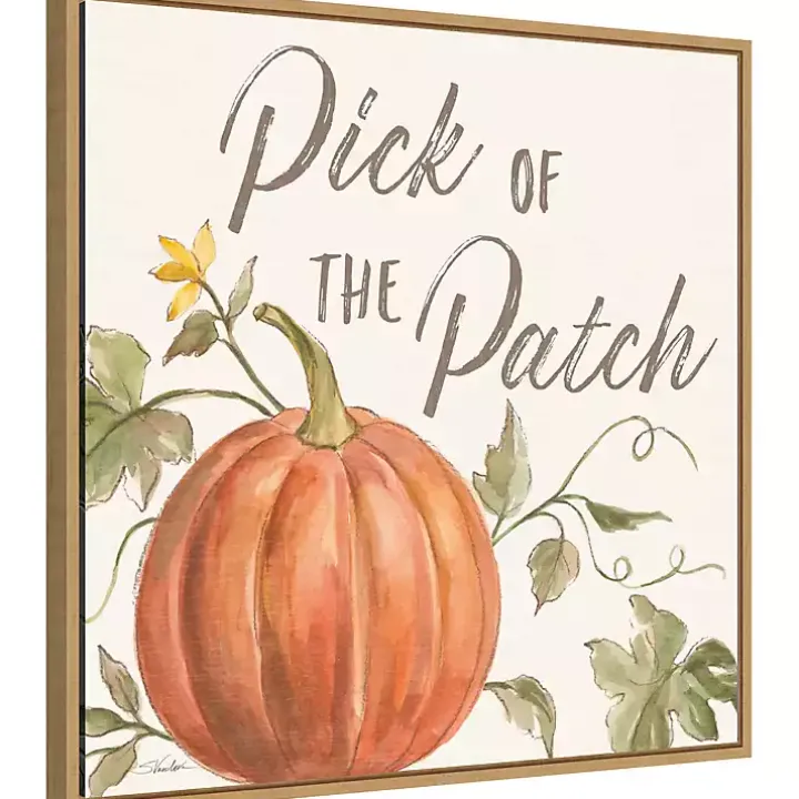 Orange Pick of the Patch Framed Canvas Art Print