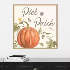 Orange Pick of the Patch Framed Canvas Art Print