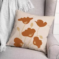 Orange Poppies Indoor/Outdoor Pillow