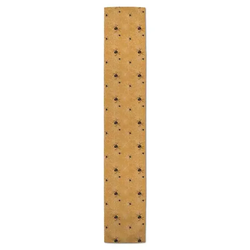 Orange Spiderwebs Halloween Table Runner, 90 in.