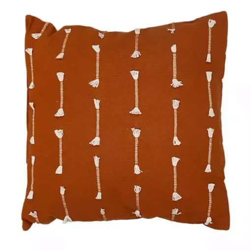 Orange Woven Lines Pillow