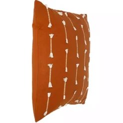 Orange Woven Lines Pillow