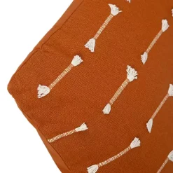 Orange Woven Lines Pillow
