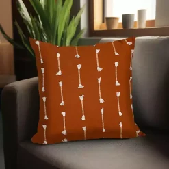 Orange Woven Lines Pillow