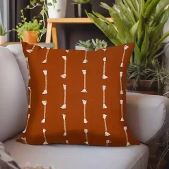 Orange Woven Lines Pillow