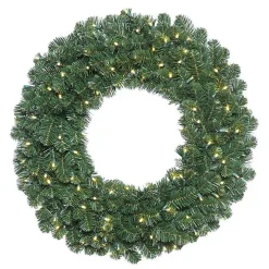 Oregon Fir Warm White Wide Bulb Wreath