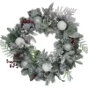 Ornaments and Frosted Cedar Berries Wreath
