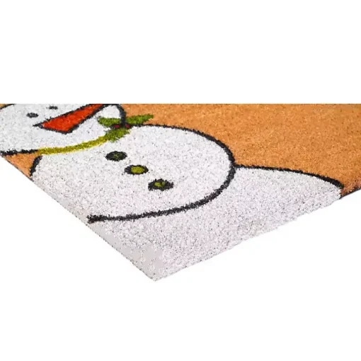 Outdoor Holly and Pine Christmas Doormat