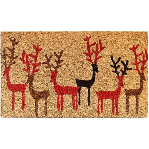 Outdoor Reindeer Outline Christmas Doormat
