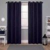 Oxford Navy Thermal Curtain Panel Set, 84 in.