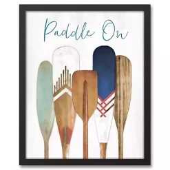 Paddle On Framed Canvas Art Print