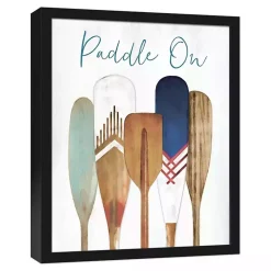 Paddle On Framed Canvas Art Print