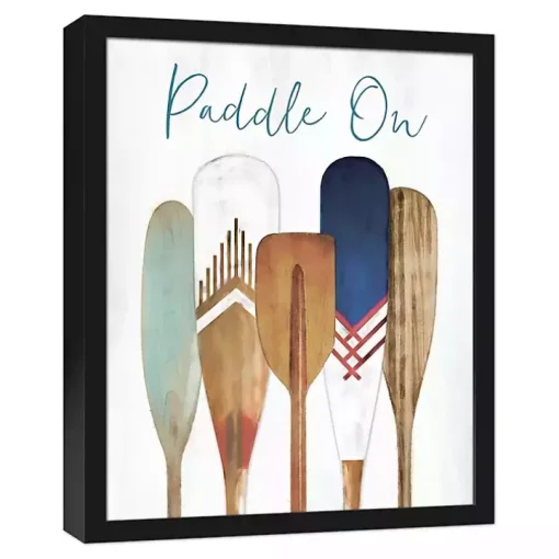 Paddle On Framed Canvas Art Print