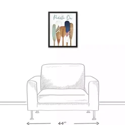 Paddle On Framed Canvas Art Print