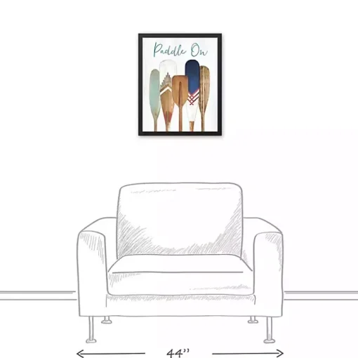 Paddle On Framed Canvas Art Print