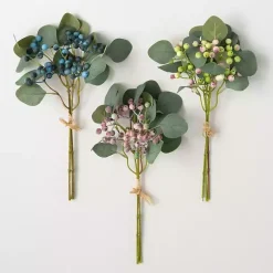 Pastel Berry and Eucalyptus Stems, Set of 3