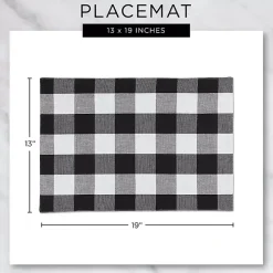 Pastel Misty Blue Dobby Placemats, Set of 6