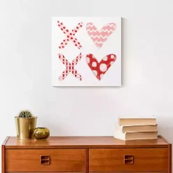 Patterned XOXO Hearts Canvas Art Print