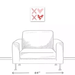 Patterned XOXO Hearts Canvas Art Print