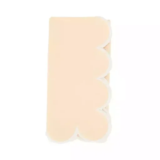 Peach Scalloped Edge Napkins, Set of 4