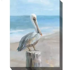 Pelican Portrait Outdoor Canvas Art Print