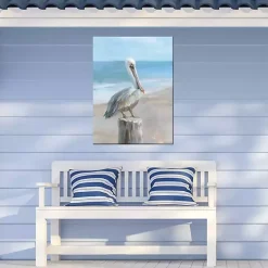 Pelican Portrait Outdoor Canvas Art Print