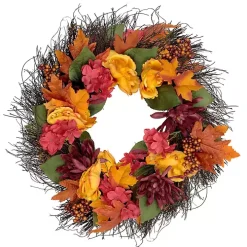 Peony and Mum Floral Wreath