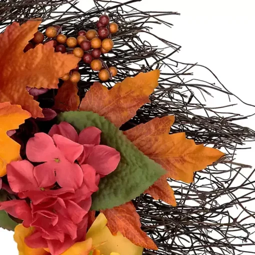 Peony and Mum Floral Wreath