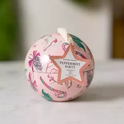 Peppermint Party Tin Candle Ornament