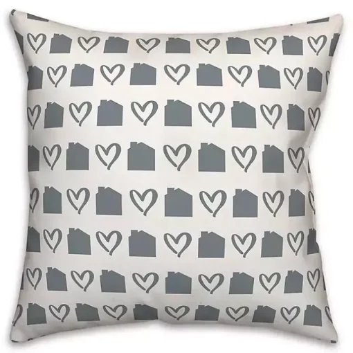 Personalized Blue Home Sweet Home Outdoor Pillow