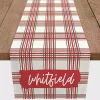 Personalized Christmas Plaid Table Runner, 90 in.
