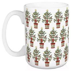 Personalized Christmas Tree Mugs, Set of 2