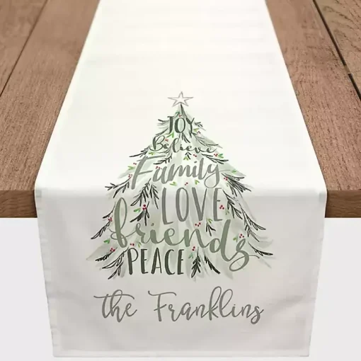 Personalized Christmas Words Table Runner, 72 in.